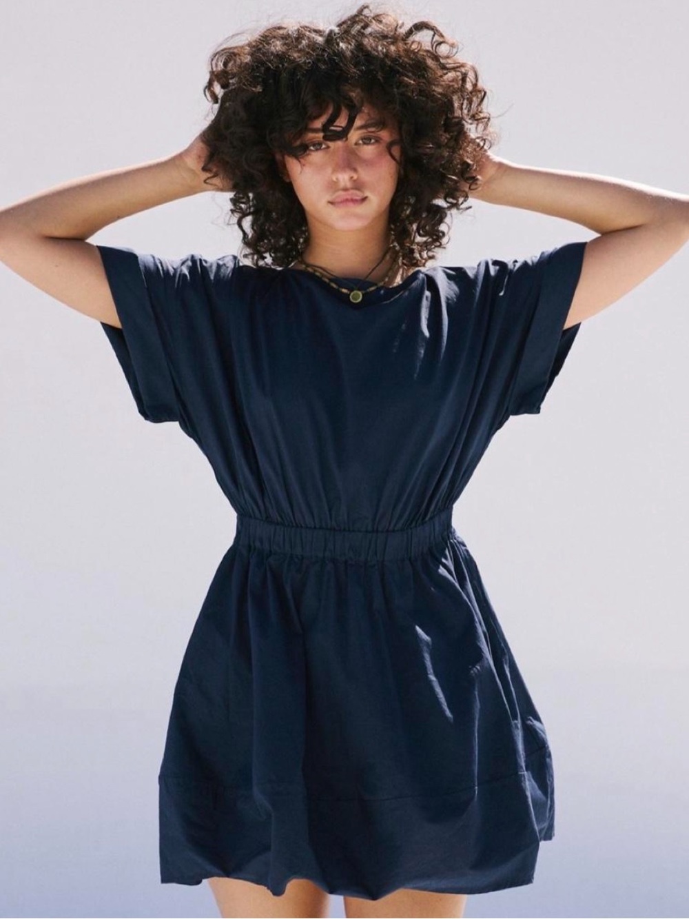 Free People Full Time Fun Navy Mini Dress